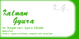 kalman gyura business card
